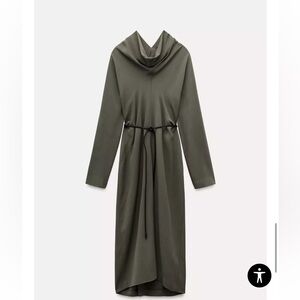 Zara ZW COLLECTION BELTED MIDI DRESS XL | MID KHAKI
REF 8823/262